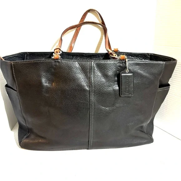 Coach vintage Black Leather Tote Bag - Picture 6 of 11